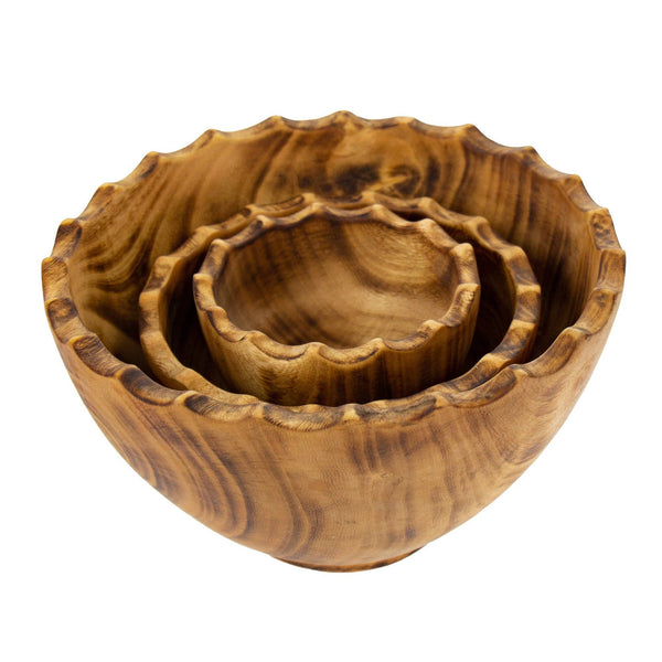 3 Piece-Nested Jacaranda Wood Bowls