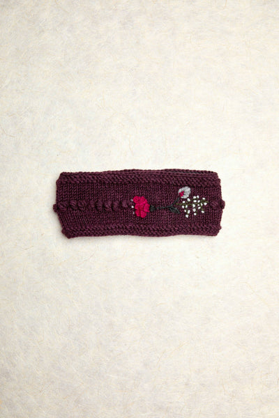 Theres Deep Plum Knit Headband