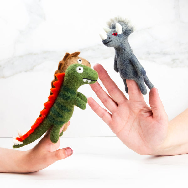 Felt Dinosaur Finger Puppets