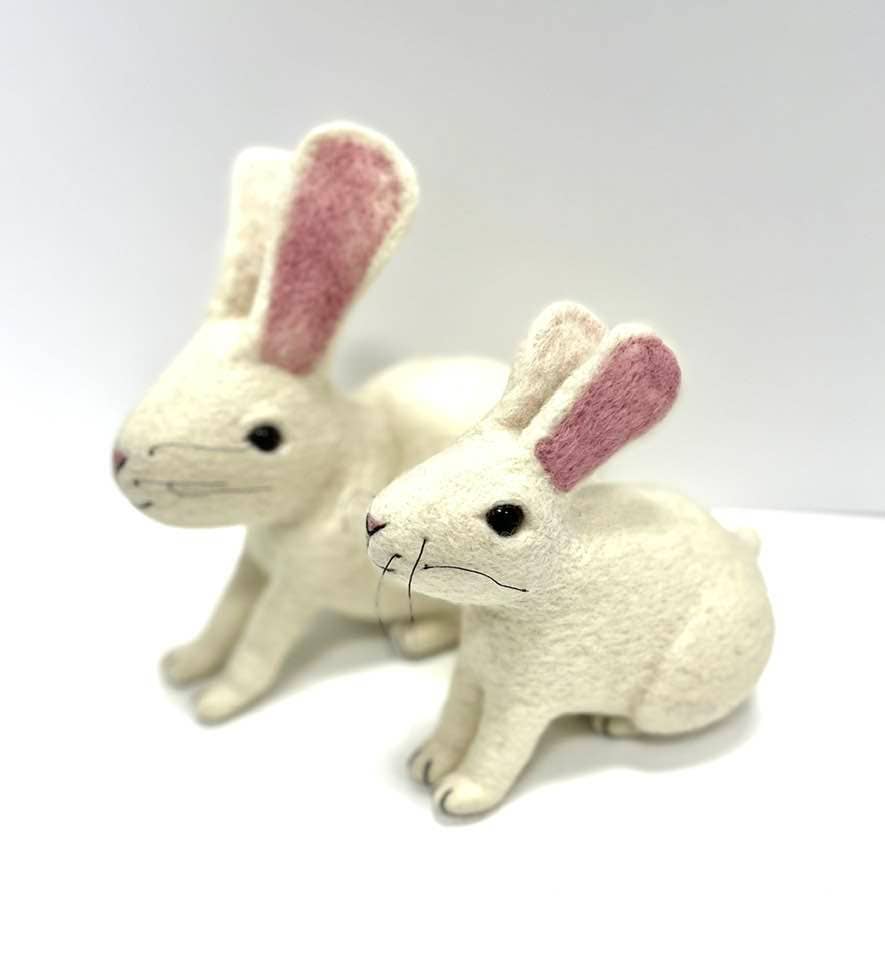 Felt White Bunny