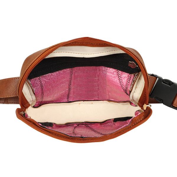 Journie Adjustable Belt Bag - Brown & Black