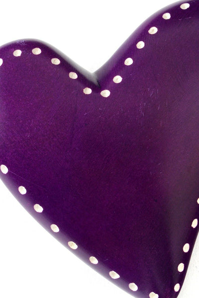 Small Purple Soapstone Off Beat Heart