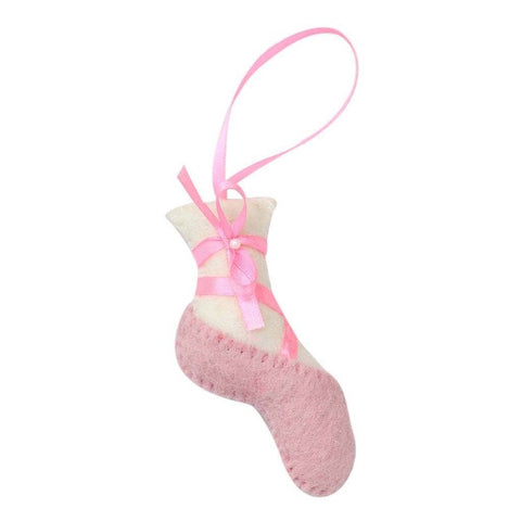 Pink Ballet Slipper Felt Ornament