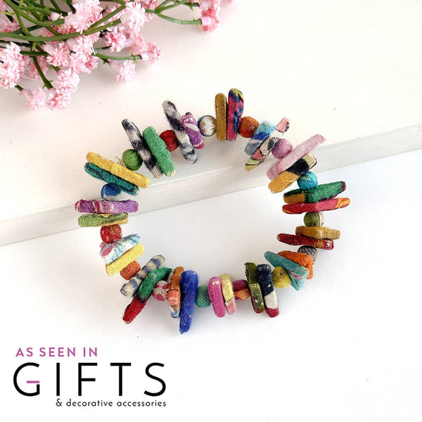 Kantha Paired Triangle Bracelet