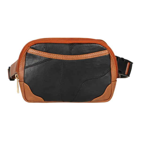 Journie Adjustable Belt Bag - Brown & Black