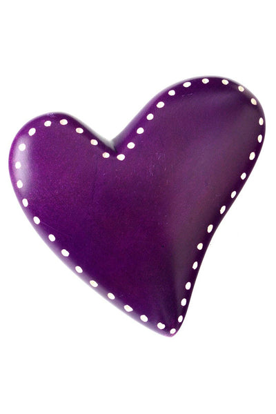 Small Purple Soapstone Off Beat Heart