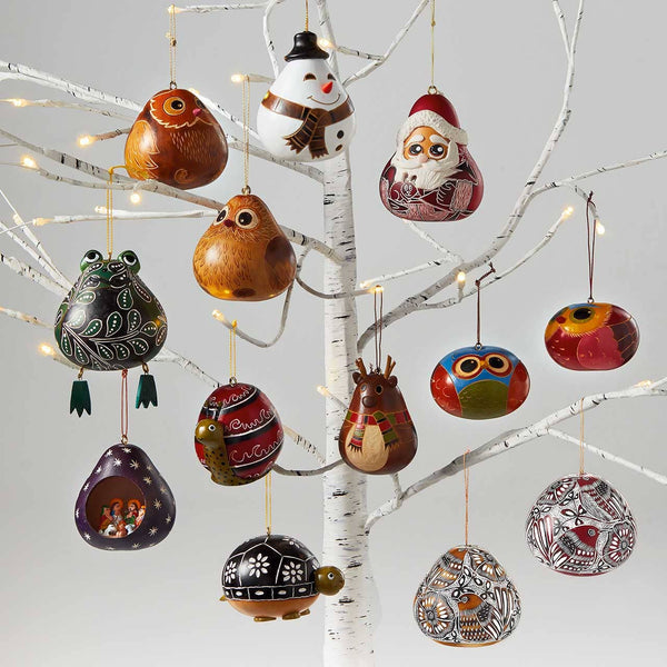Little Antler Reindeer Gourd Christmas Ornament