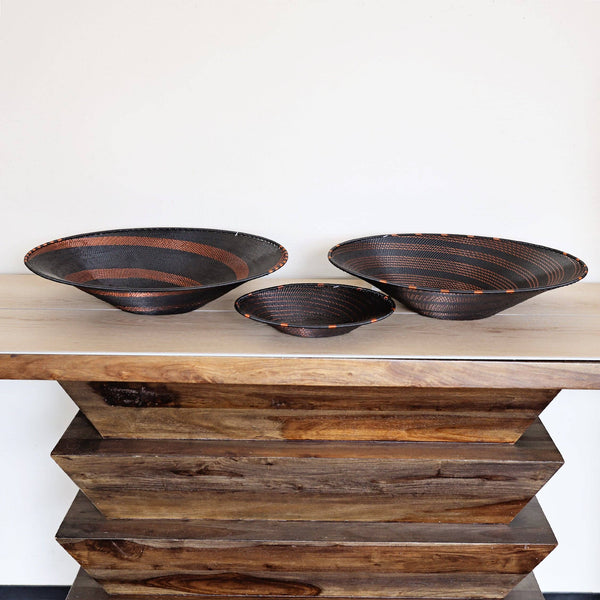 Copper and Black Zulu Wire Baskets