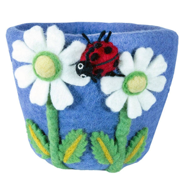 Daisy Felt Pot