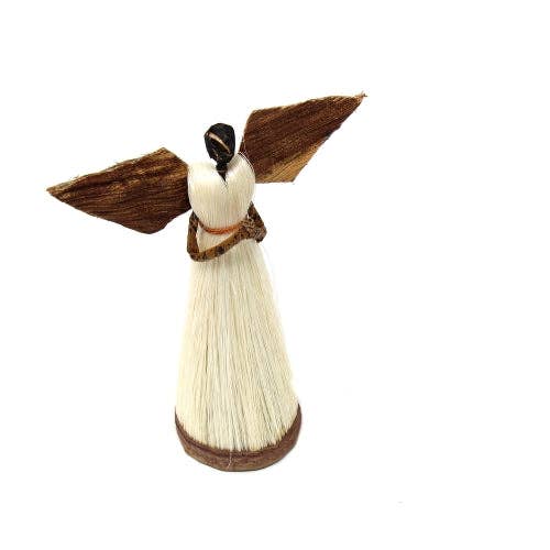 Sisal Angel Ornament, Hands In Prayer