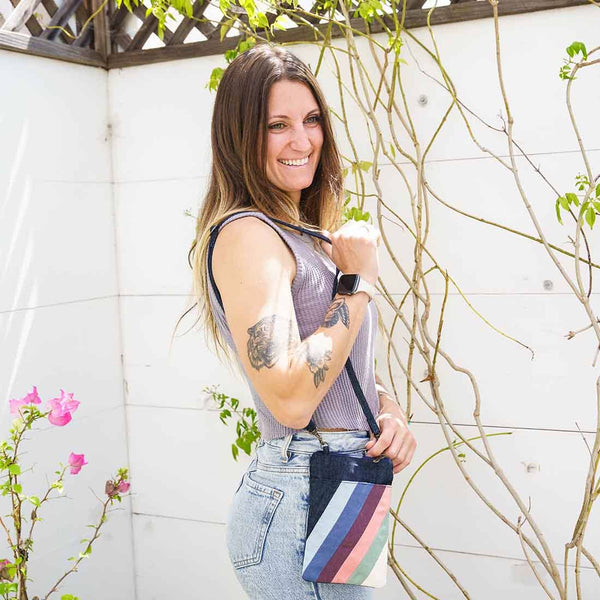 Denim Mini Crossbody - Phone Crossbody - Small Denim Purse