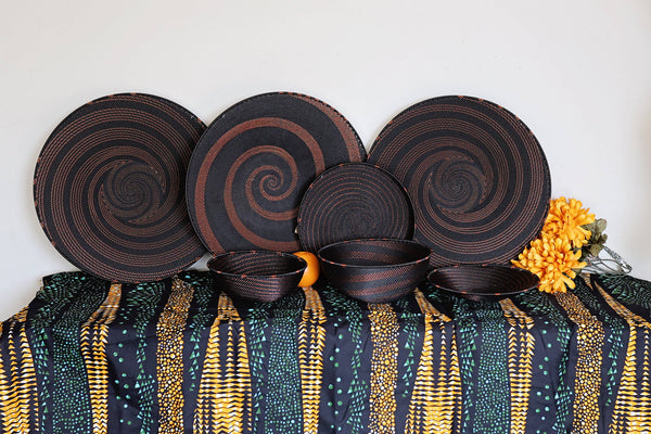 Copper and Black Zulu Wire Baskets