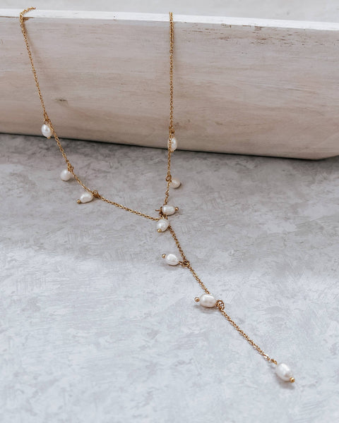 Penelope Pearl Lariat Necklace