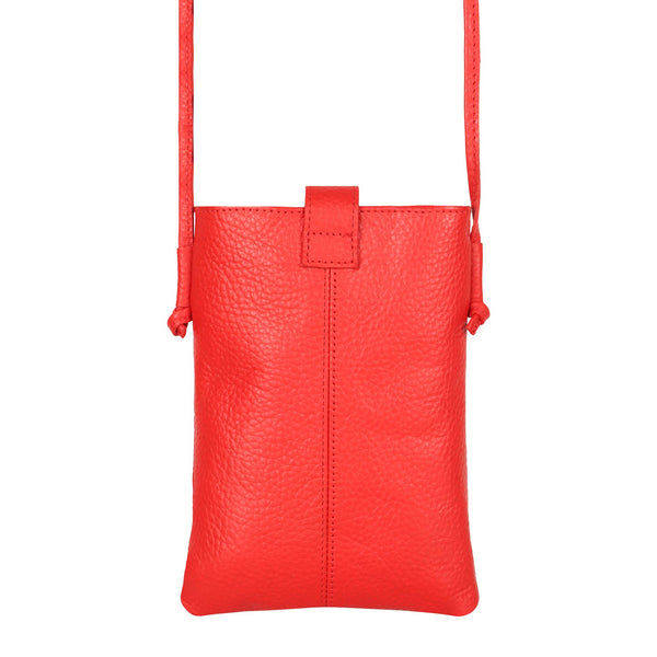 Jennie bag w/ slim strap closure & tassel - Bright Red