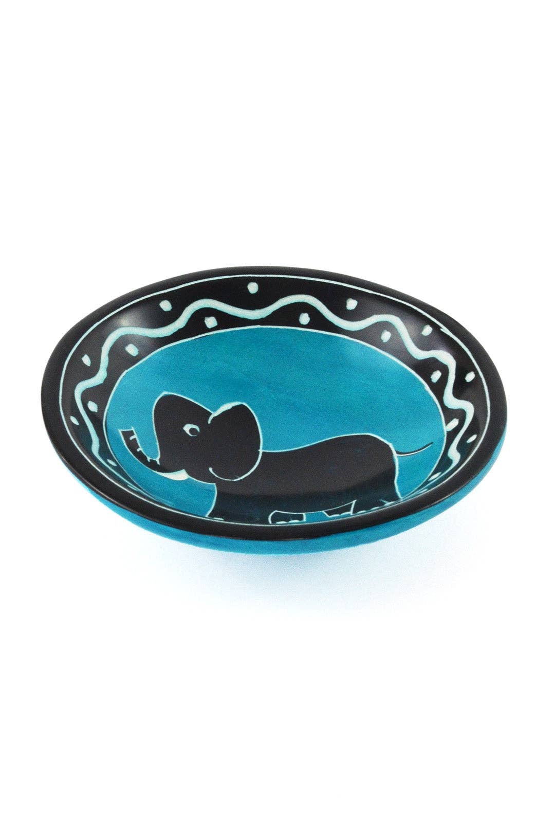 Playful Elephant Soapstone Bowl