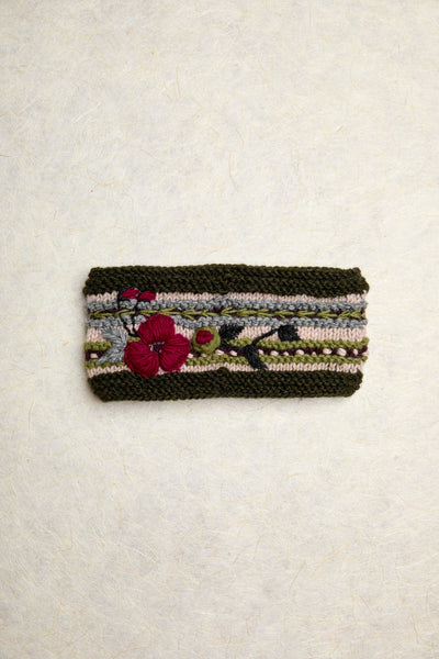 Color Block Dark Forest Knit Headband