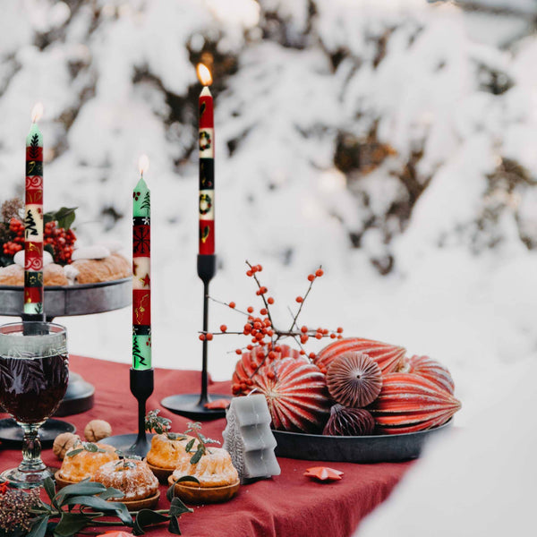 Hand Painted Dinner Candles Set - Ukhisimusi Design