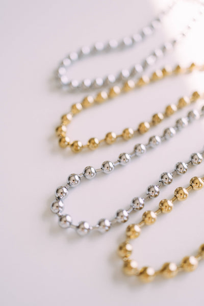 Barbara Beaded Necklace (Gold or Silver)