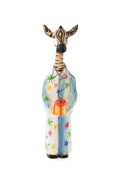 Jacaranda Zebra in Pajamas Christmas Tree Ornament