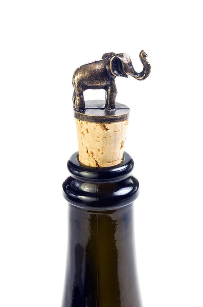 South African Brass Elephant Wine Bottle Stopper