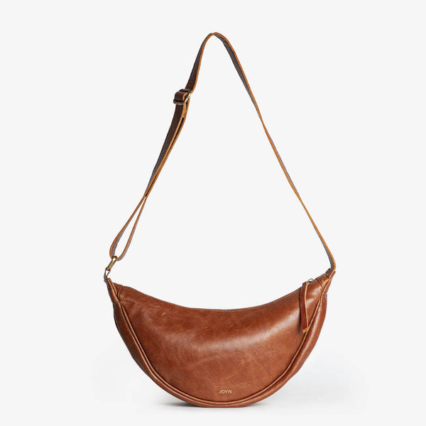 Leather Moon Sling Bag - Vintage