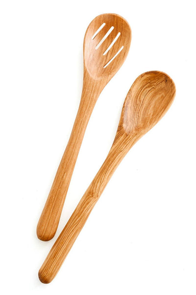 Kenyan Olive Wood Slatted Salad Servers