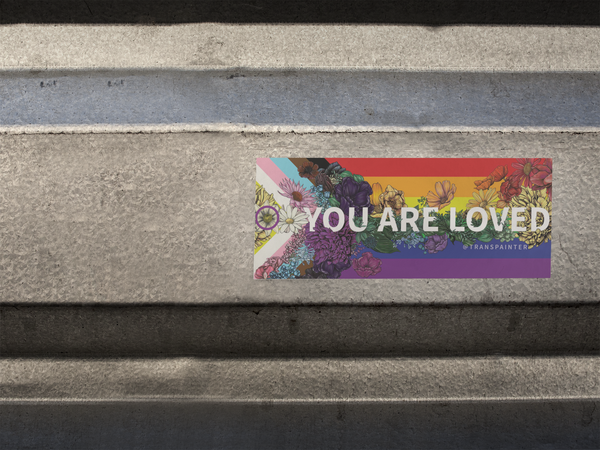You Are Loved Rainbow Bumper Sticker | LGBTQ+ Pride Decal