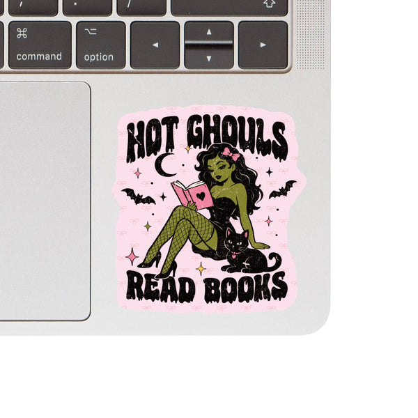 Hot Ghouls Read Books Halloween High Quality Vinyl Sticker