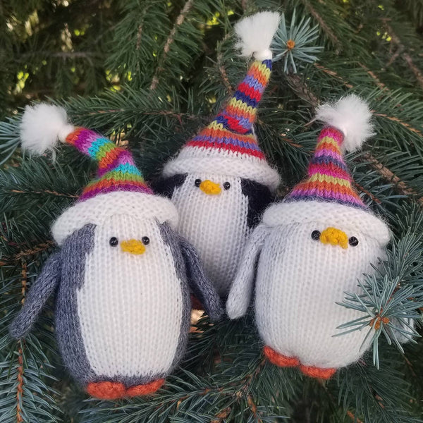 Penguin with Stripe Hat Holiday Ornament