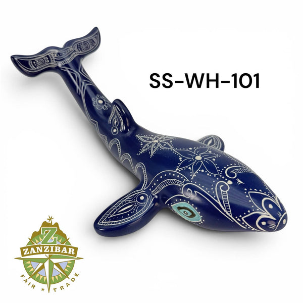 Soapstone Spirit Whale, 10" 