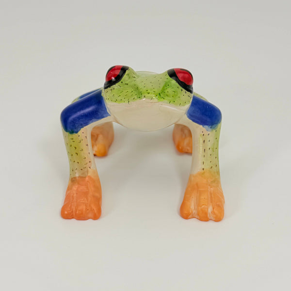 Soapstone Frog, Red Eyed Tree Frog, 6"