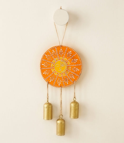 Henna Treasure Sun Bell Wind Chime-Hand Painted Patio Decor