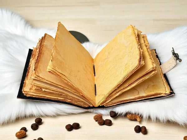 Leather Grimoire Journal Book of Shadows, Moon Tree Journal
