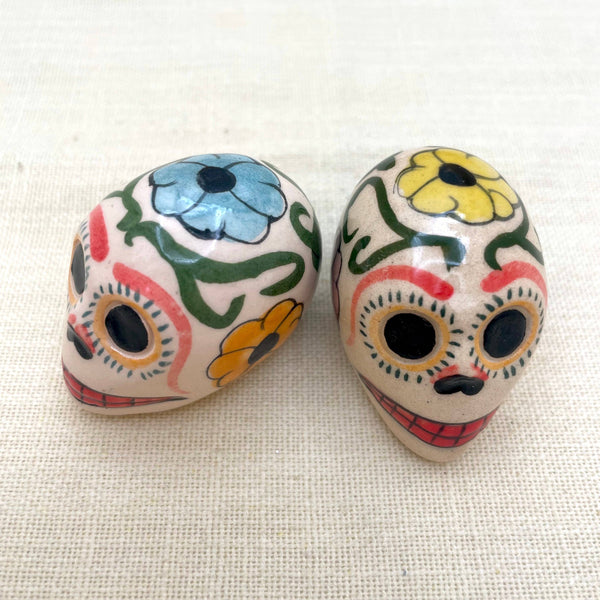 Small Painted Pottery Skulls, Peru