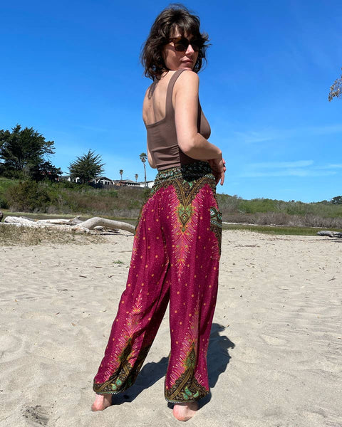 Peacock Pants: Teal / Open Ankle