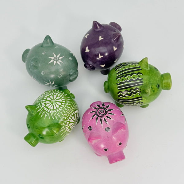 Soapstone Pig, 4" 
