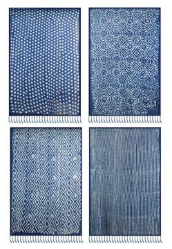 Handwoven Scarf Indigo Cotton, India