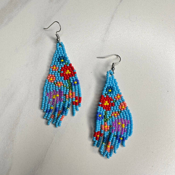 Flower Fringe Earrings