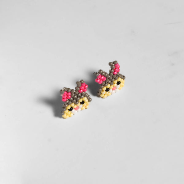 Safari Seed Bead Animal Stud Earrings - Mexico