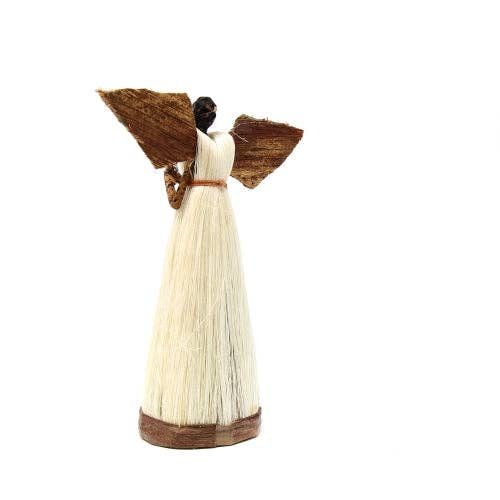 Sisal Angel Ornament, Hands In Prayer