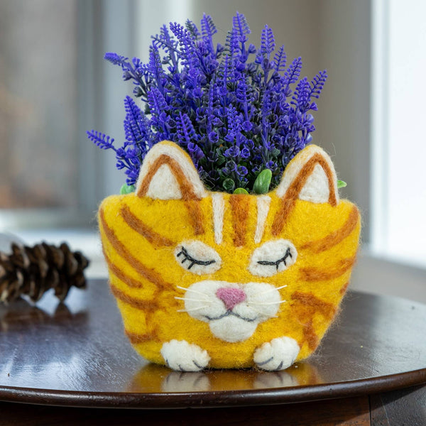 Tabby Felt Pot