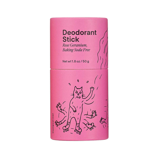 Rose Geranium Baking Soda Free Deodorant Stick