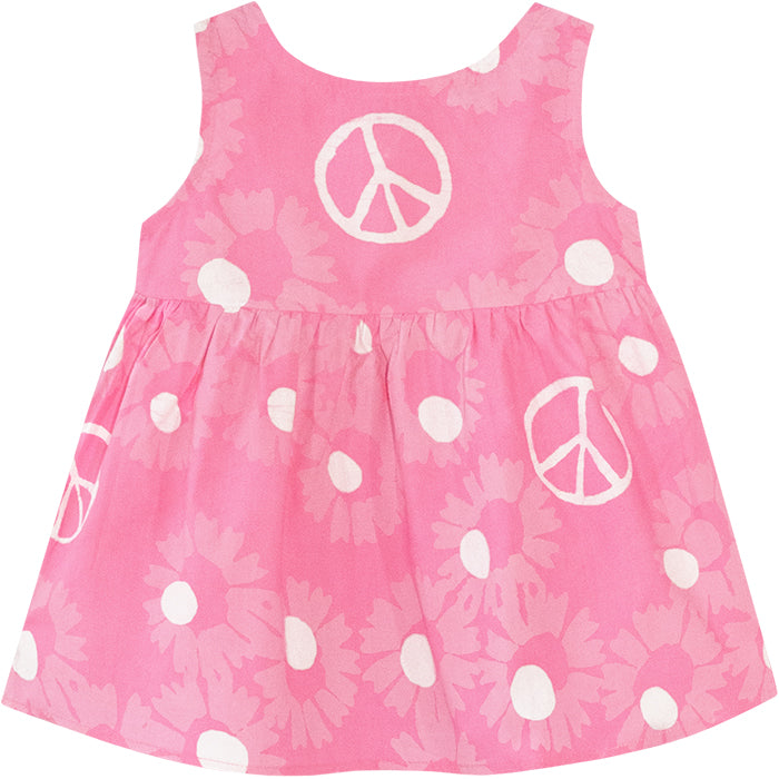 Sundress: Peace Flower – Pink-Organic