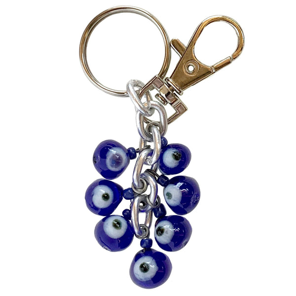 Dark Blue Evil Eye Keychain, Turkey