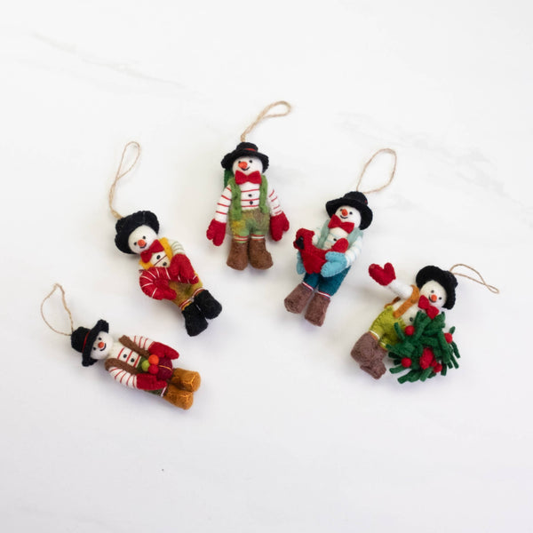 Felt Snowman Ornaments