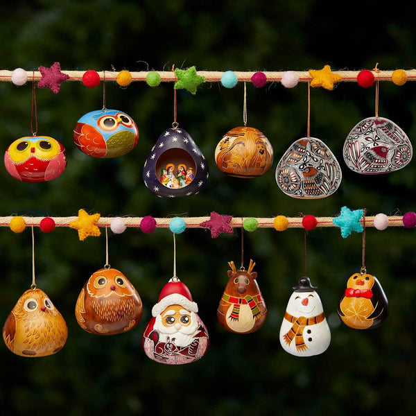 Little Antler Reindeer Gourd Christmas Ornament
