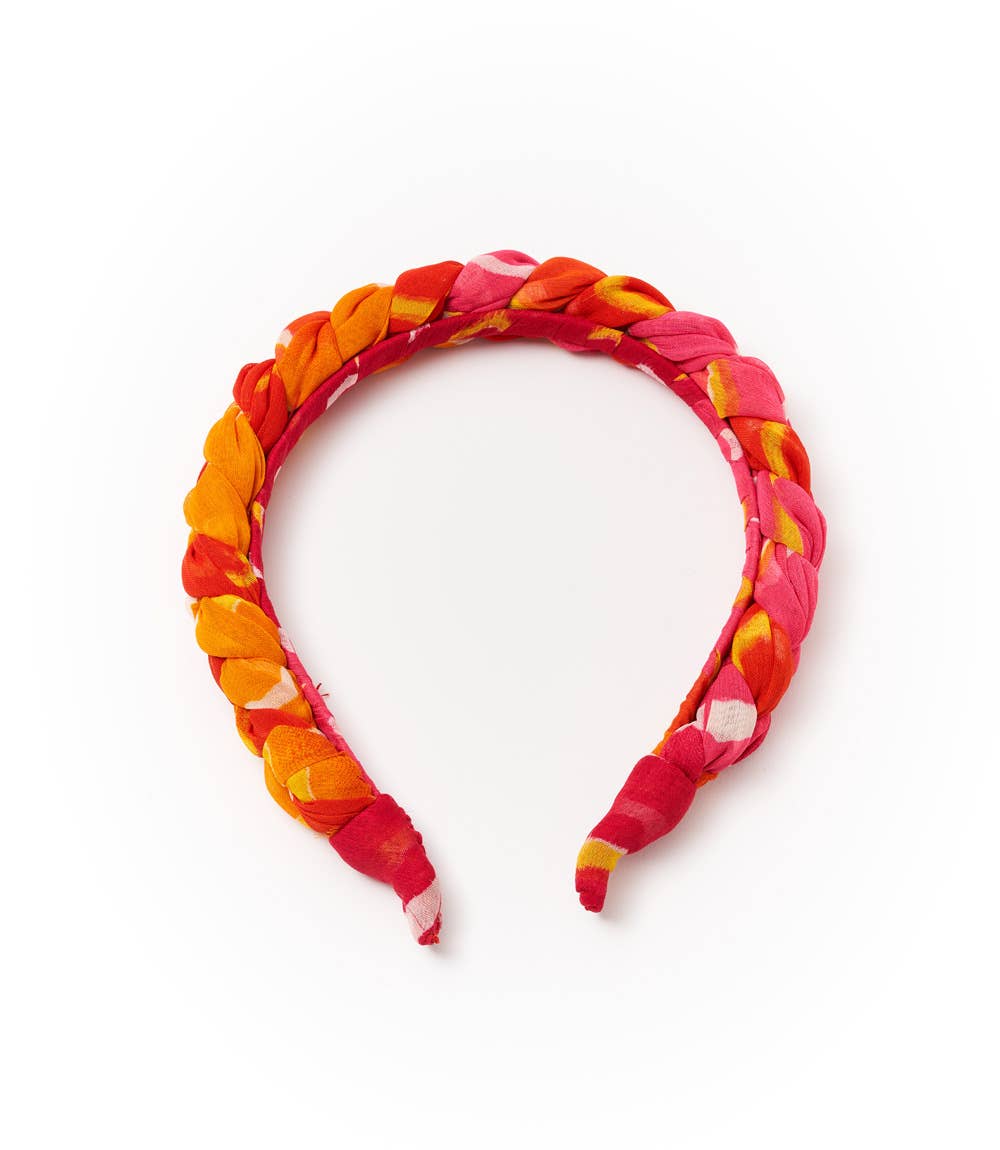 Braided Headband - Assorted Upcycled Sari Fabric