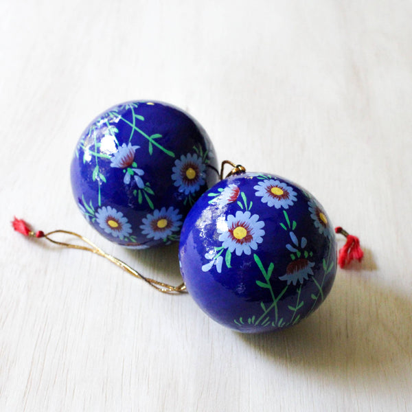 Paper Mache Ball Ornaments