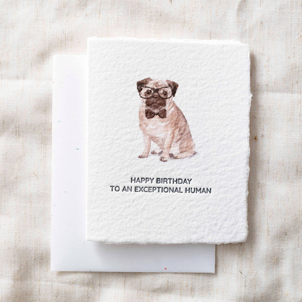 Birthday Pug Dog | Eco-Friendly Fair Trade Greeting Card