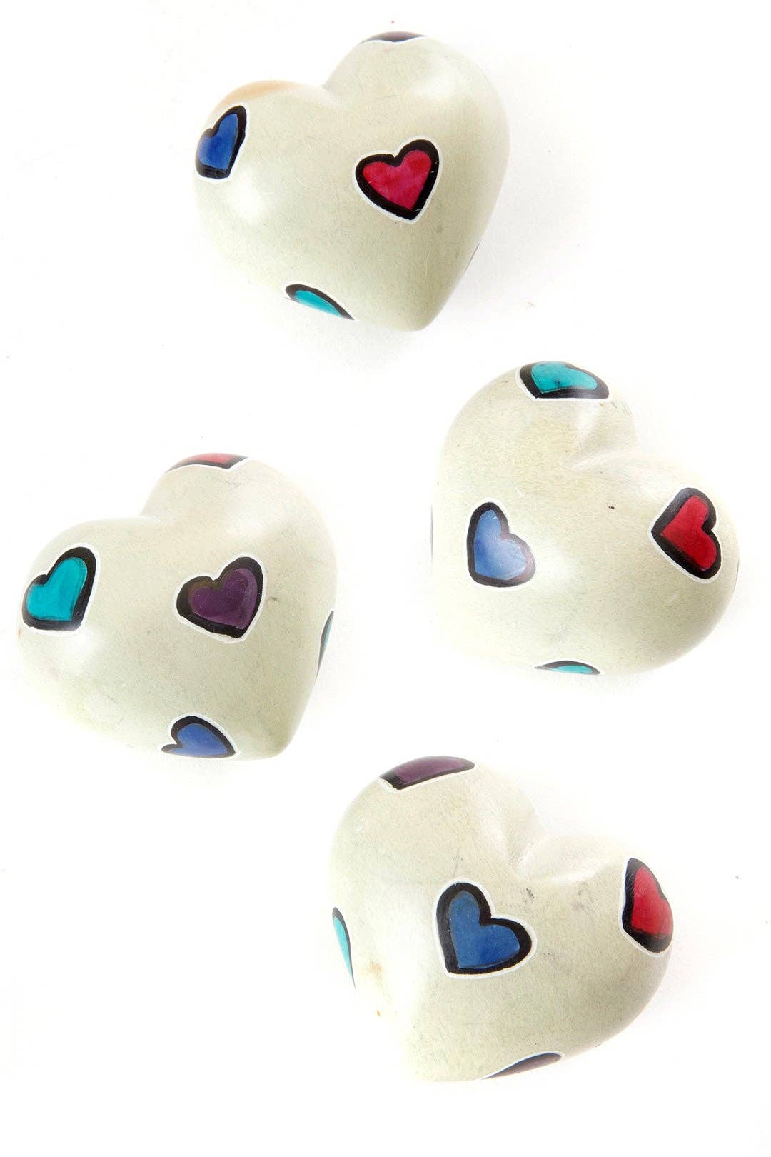 Kenyan Soapstone Love is Love Keepsake Hearts